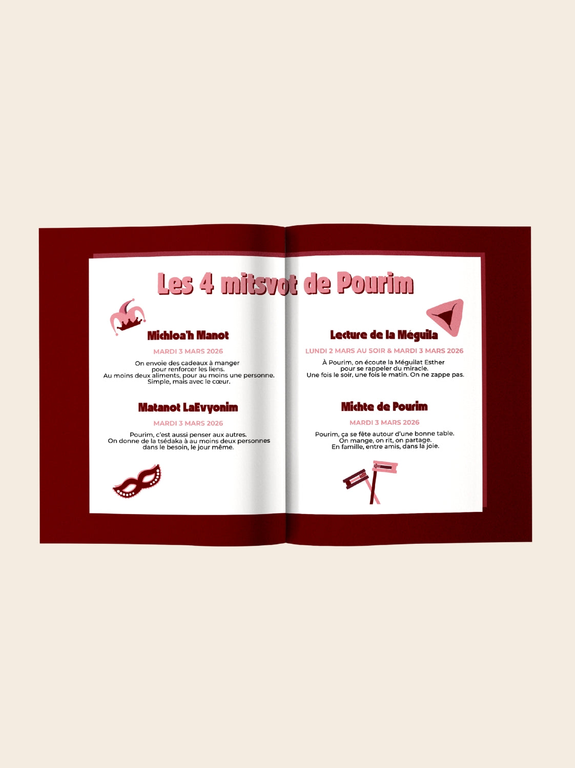 Les 4 Mitsvot de Pourim