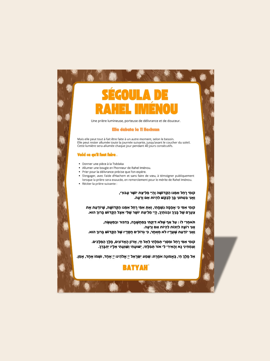 Ségoula de Ra'hel Iménou – Collection Animal