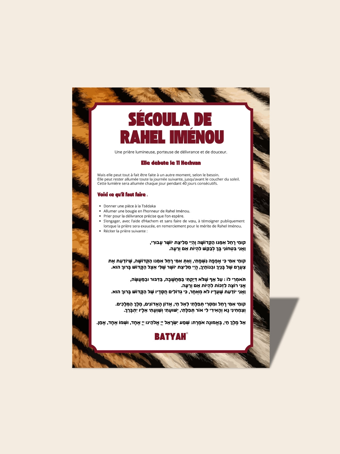 Ségoula de Ra'hel Iménou – Collection Animal