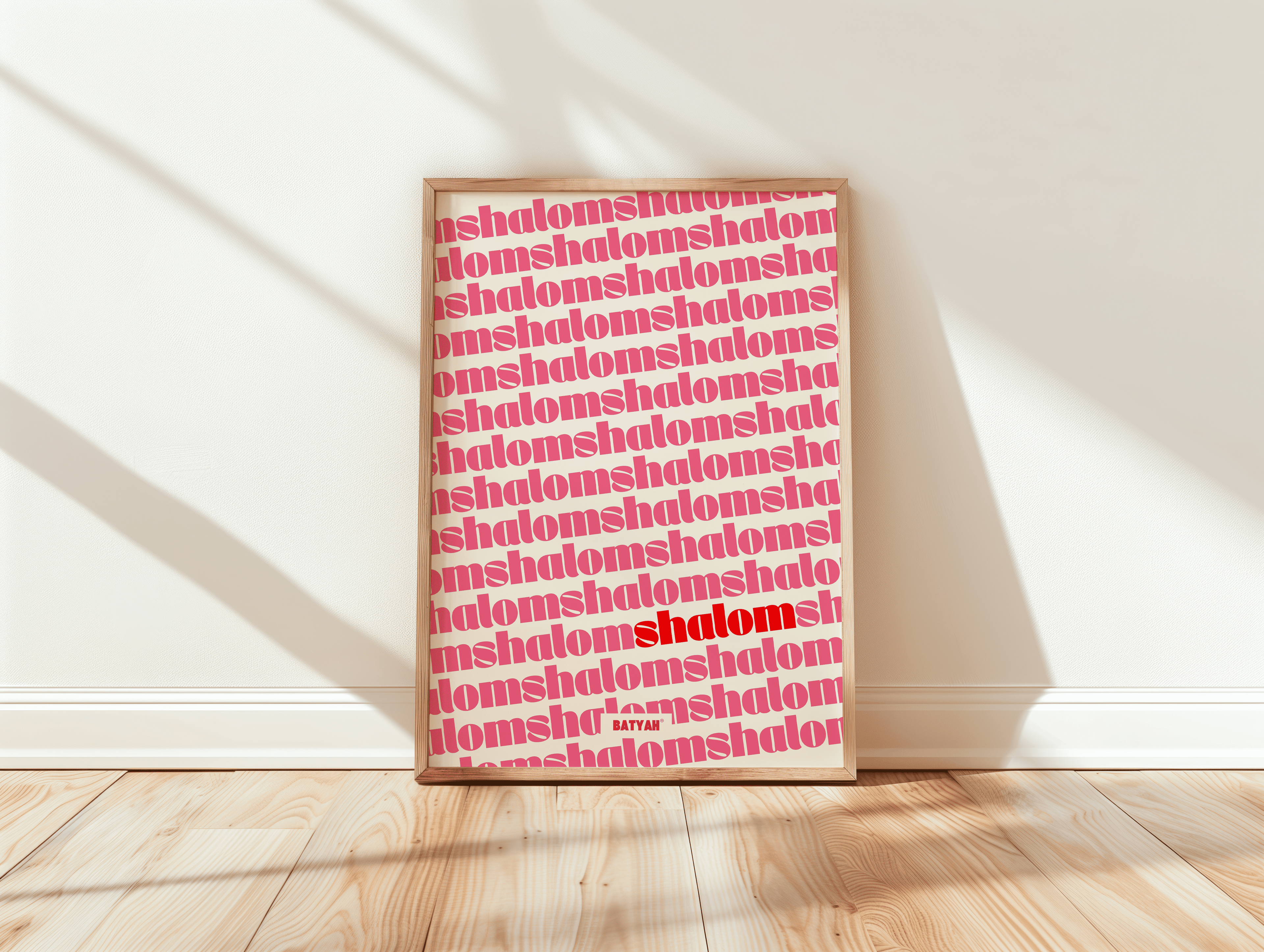 Affiche Shalom Pink